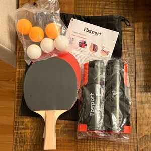 Kids Table Tennis Set - Red and Black, New